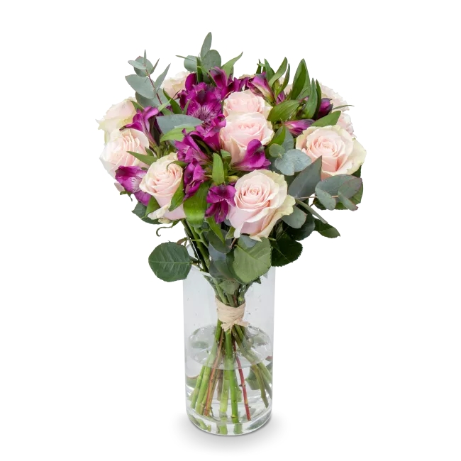 Bouquet with roses and alstroemerias
